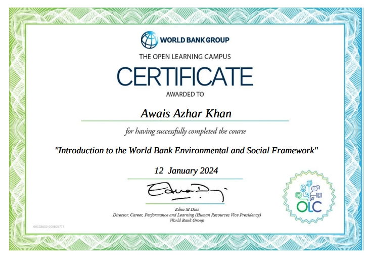 World Bank Partnership Certificate