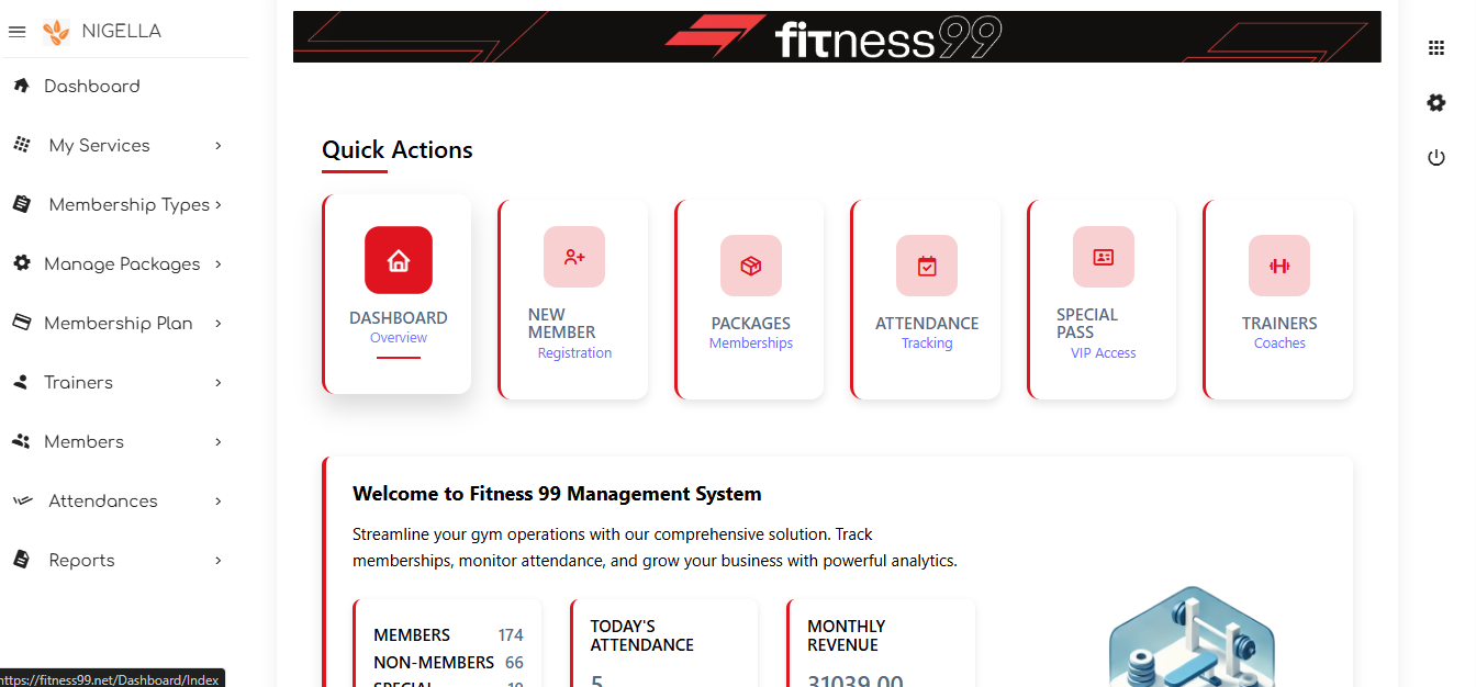 Fitness 99 - NigellaFit Platform