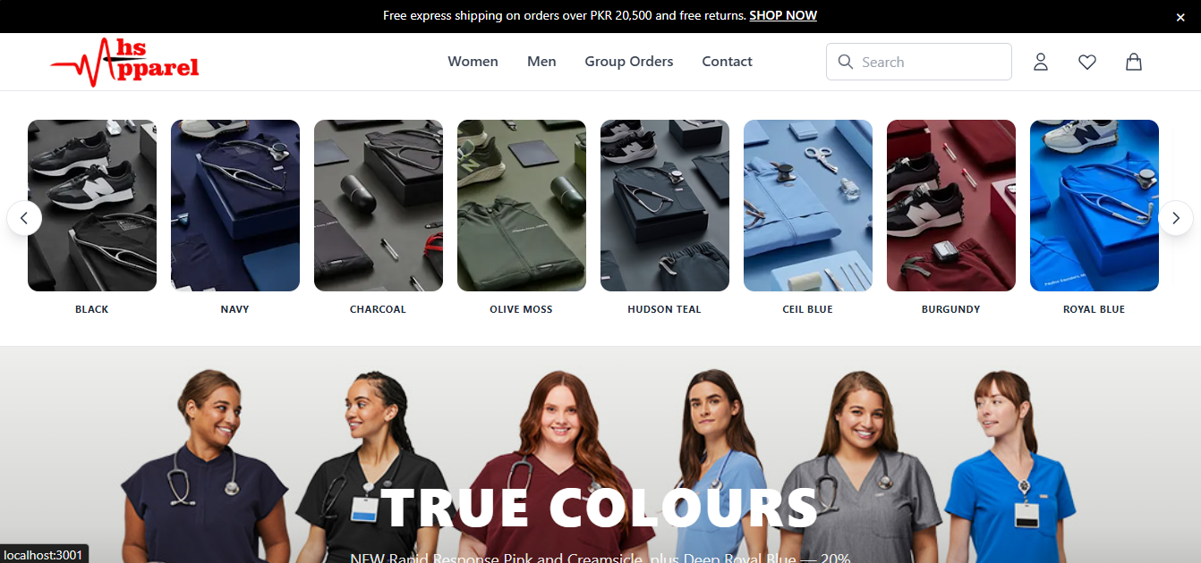 AHS Apparel - Medical Scrubs E-Commerce