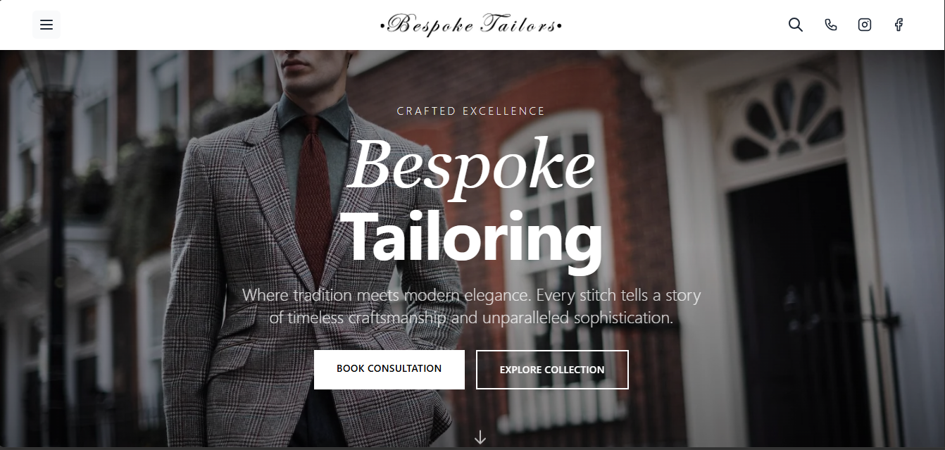Bespoke Tailors - Luxury Fashion E-Commerce